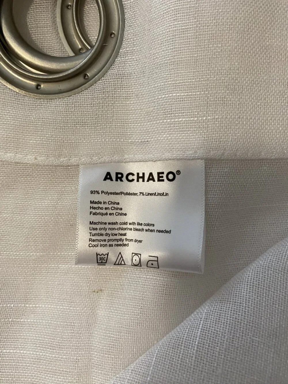 Archaeo Lichtenberg New York One White & Sheer Curtain Panel 52